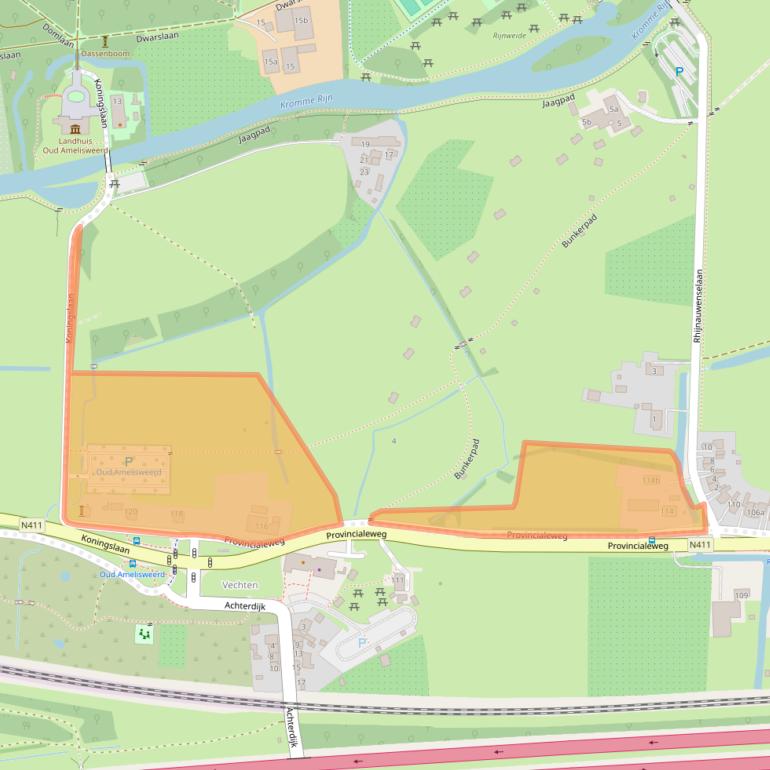 Kaart van postcodegebied 3981AT.