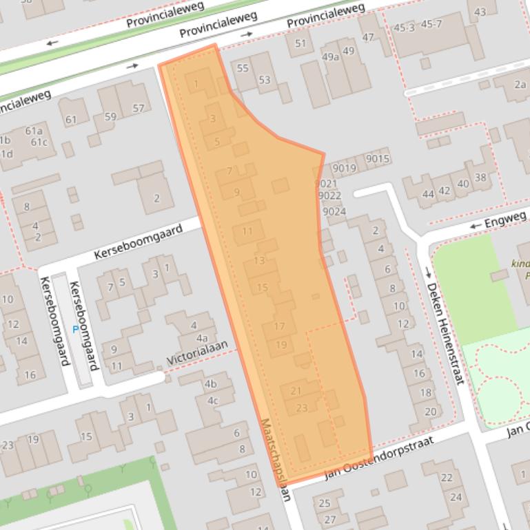 Kaart van postcodegebied 3981AV.