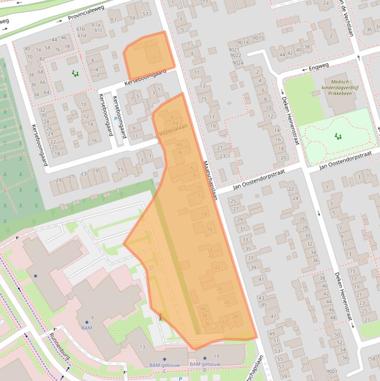 Kaart van postcodegebied 3981AX.