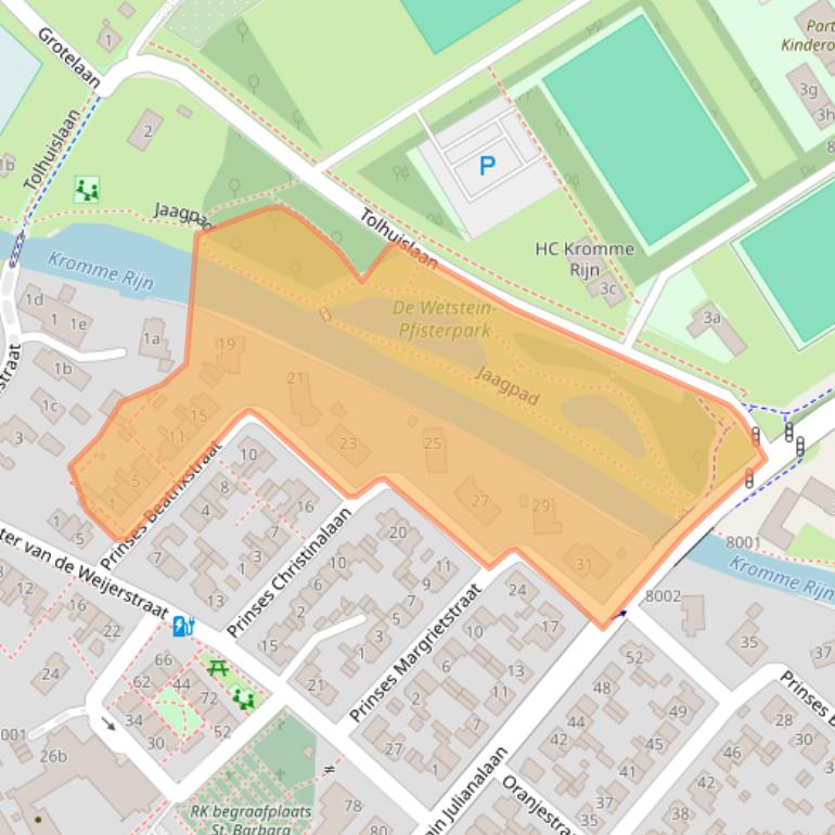 Kaart van postcodegebied 3981BG.