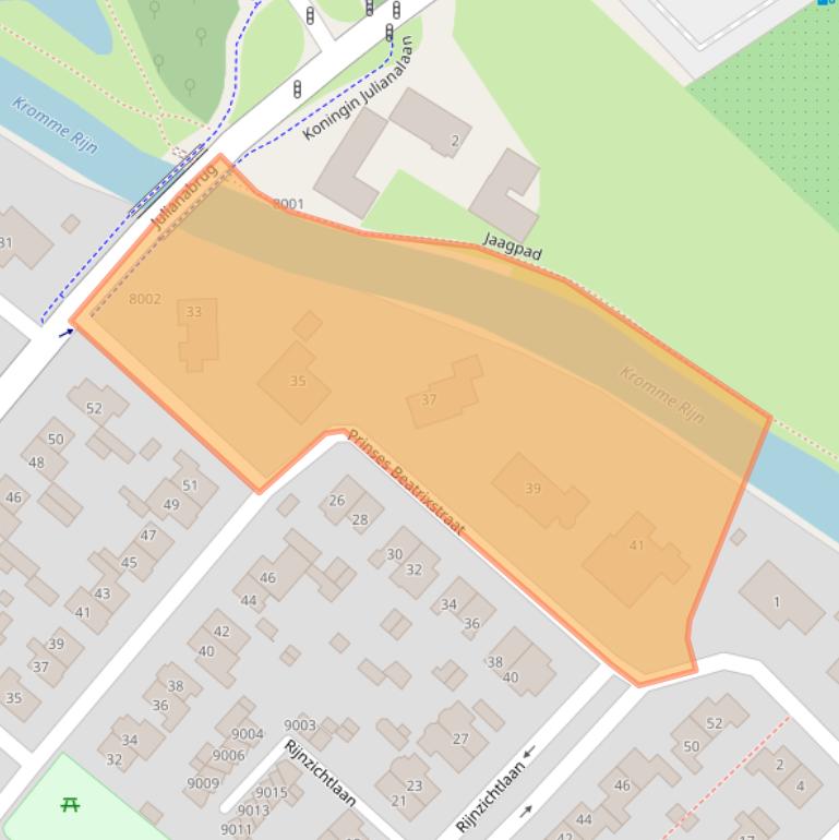 Kaart van postcodegebied 3981BH.