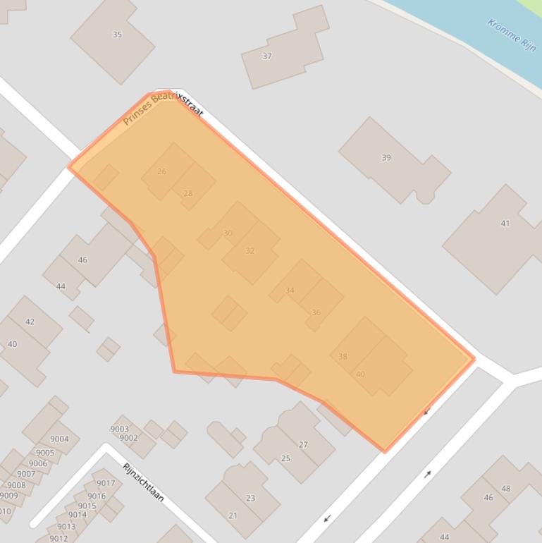 Kaart van postcodegebied 3981BK.