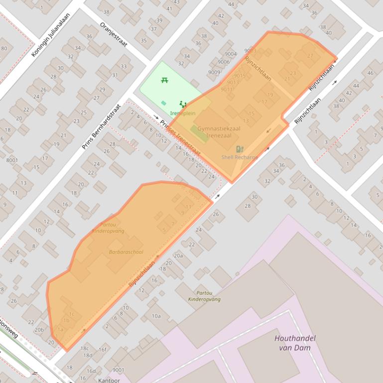 Kaart van postcodegebied 3981BS.