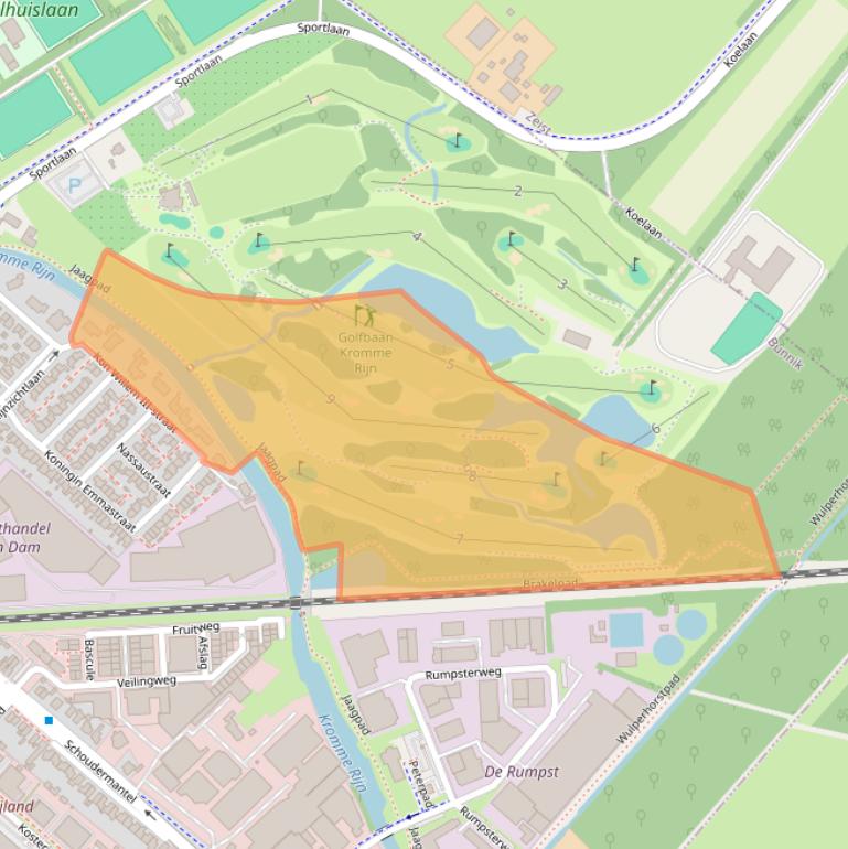 Kaart van postcodegebied 3981BW.