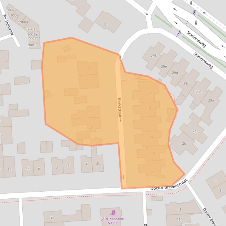 Kaart van postcodegebied 3981CJ.