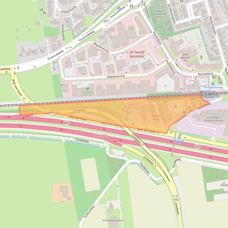 Kaart van postcodegebied 3981CP.