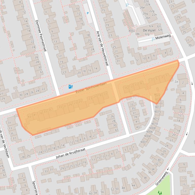 Kaart van postcodegebied 3981CR.