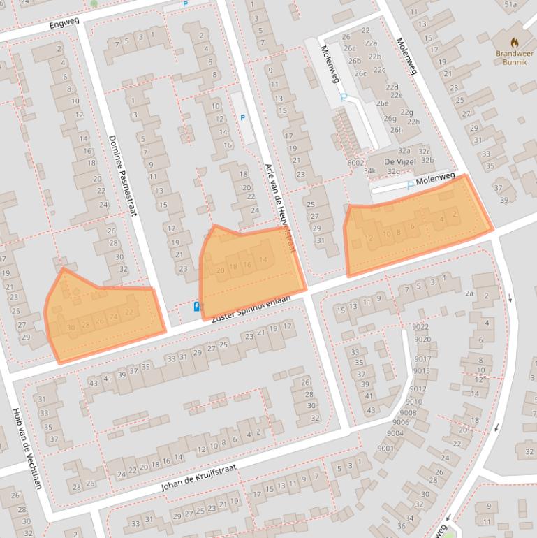 Kaart van postcodegebied 3981CS.