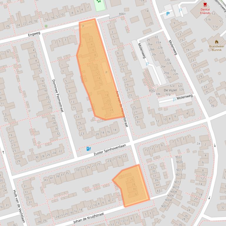 Kaart van postcodegebied 3981CV.