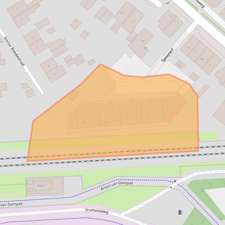 Kaart van postcodegebied 3981CZ.