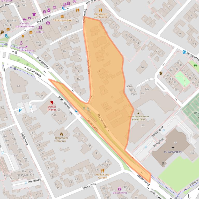 Kaart van postcodegebied 3981EE.