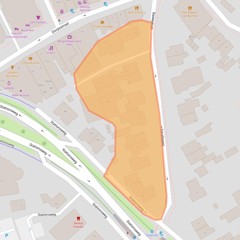 Kaart van postcodegebied 3981EG.