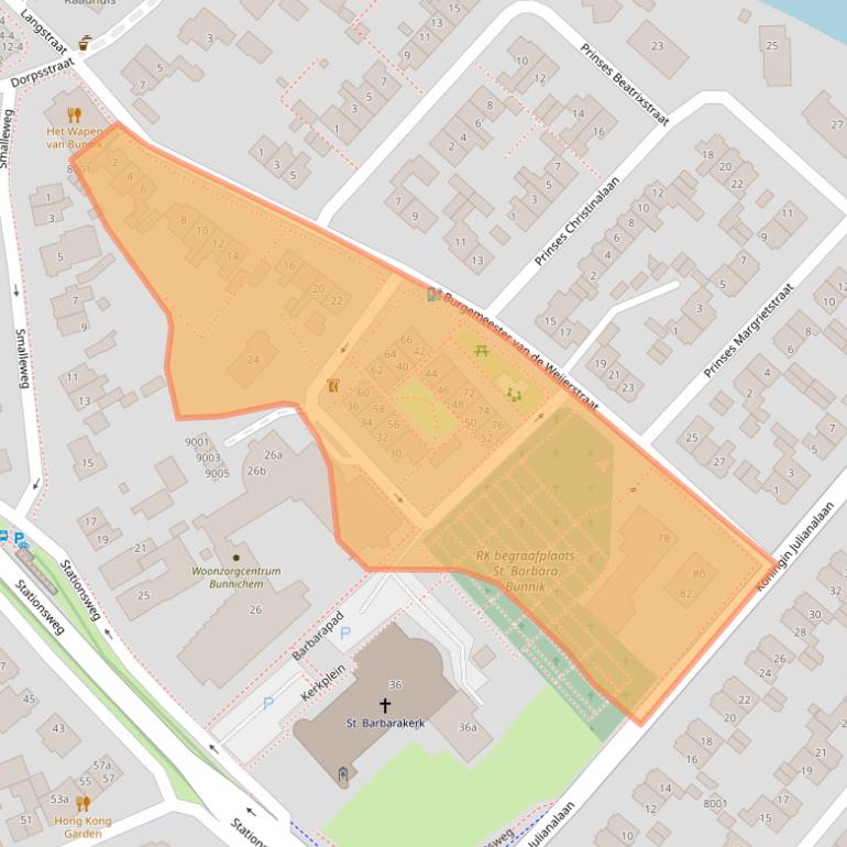 Kaart van postcodegebied 3981EK.