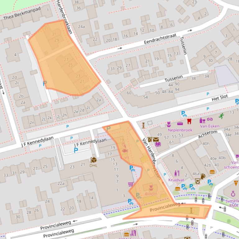 Kaart van postcodegebied 3981EN.