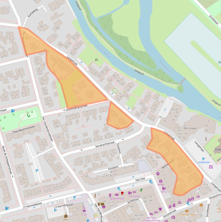Kaart van postcodegebied 3981ET.