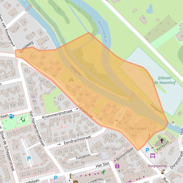 Kaart van postcodegebied 3981EV.