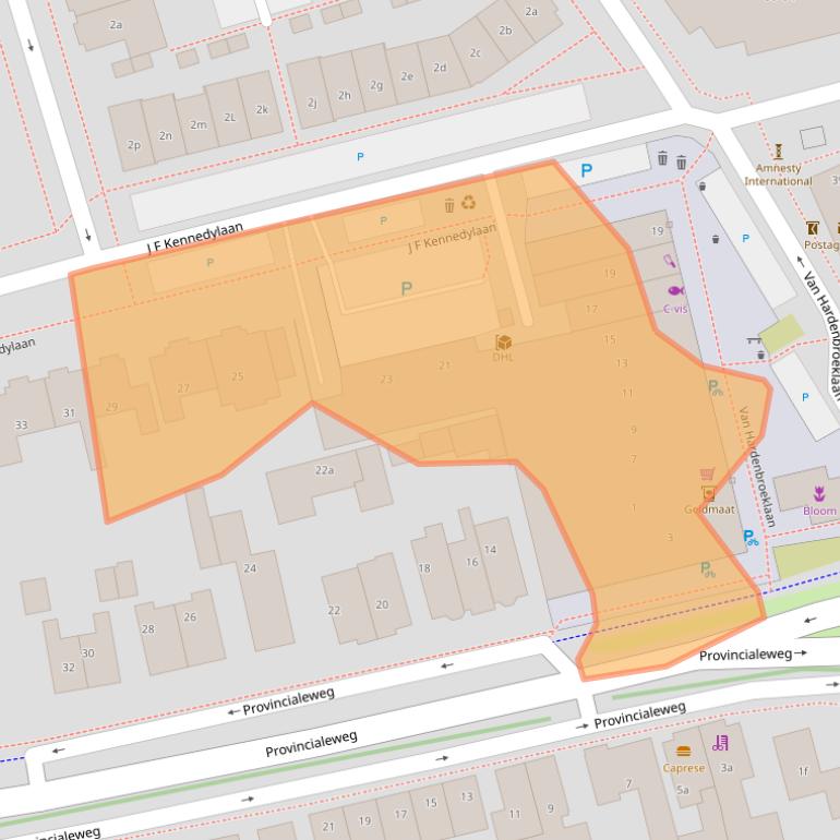 Kaart van postcodegebied 3981GA.