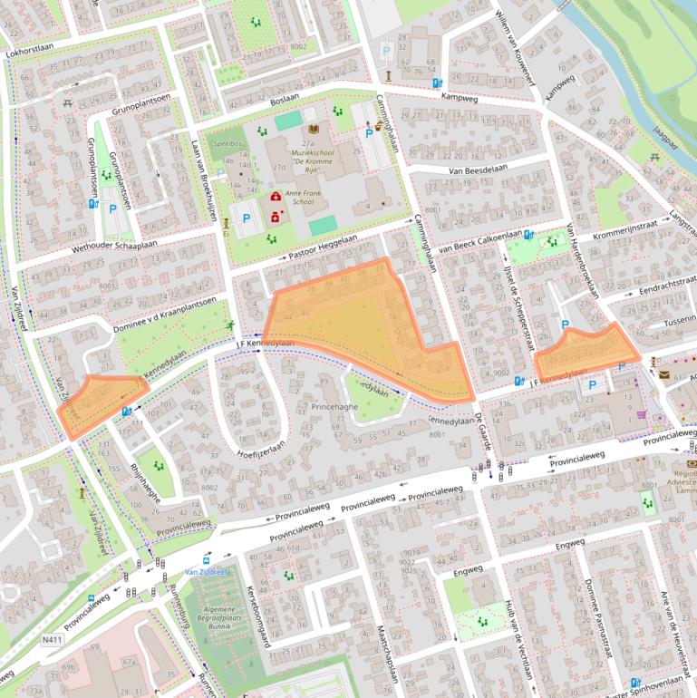 Kaart van postcodegebied 3981GC.
