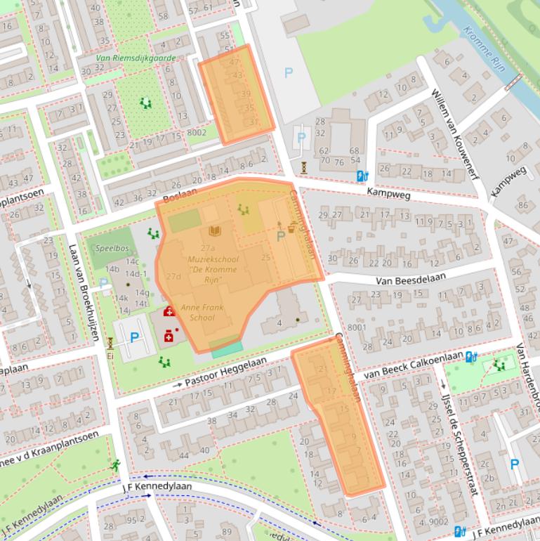 Kaart van postcodegebied 3981GD.