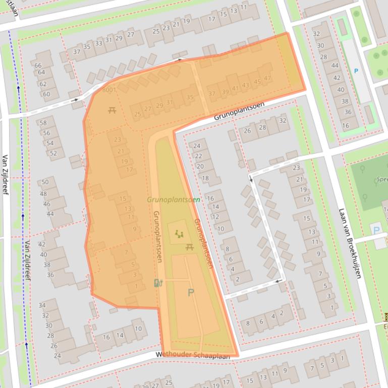 Kaart van postcodegebied 3981GS.
