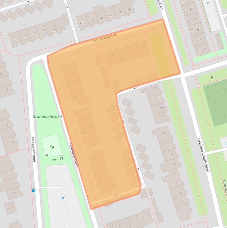 Kaart van postcodegebied 3981GT.