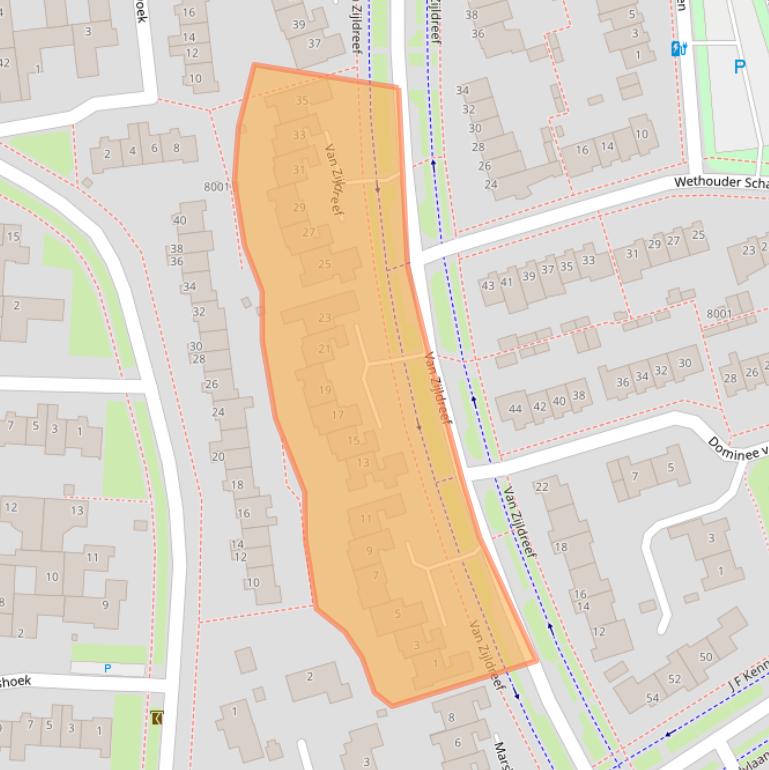 Kaart van postcodegebied 3981GV.