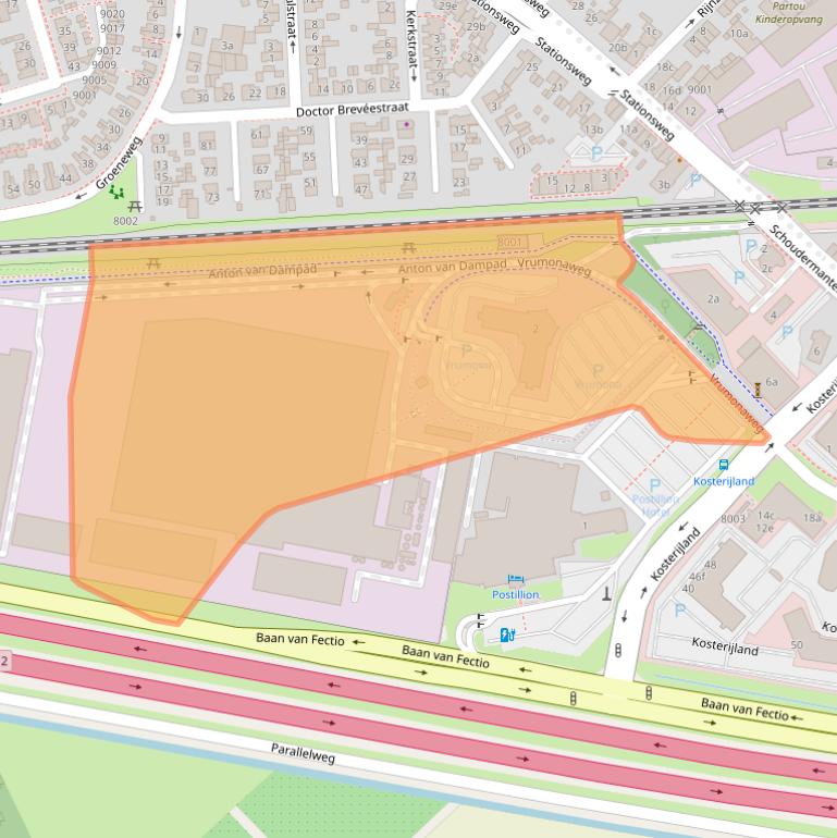 Kaart van postcodegebied 3981HT.