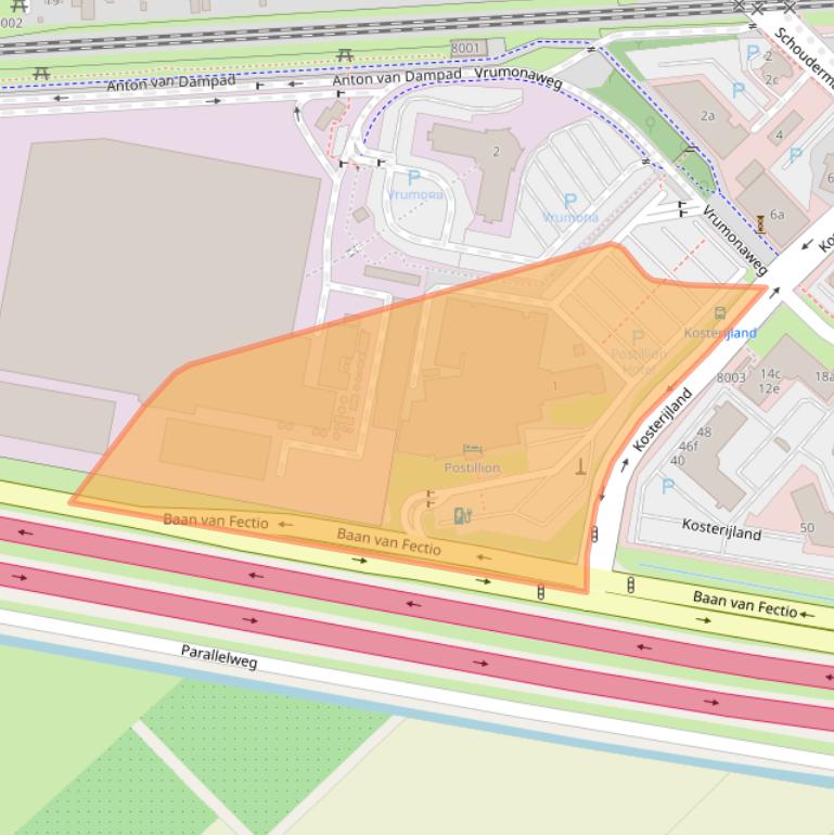 Kaart van postcodegebied 3981HZ.