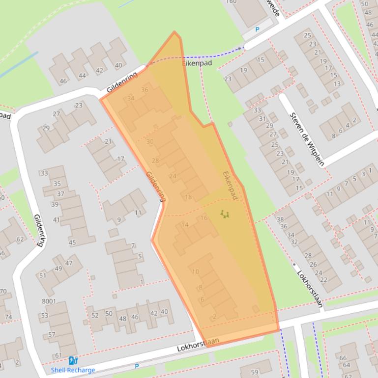 Kaart van postcodegebied 3981JE.