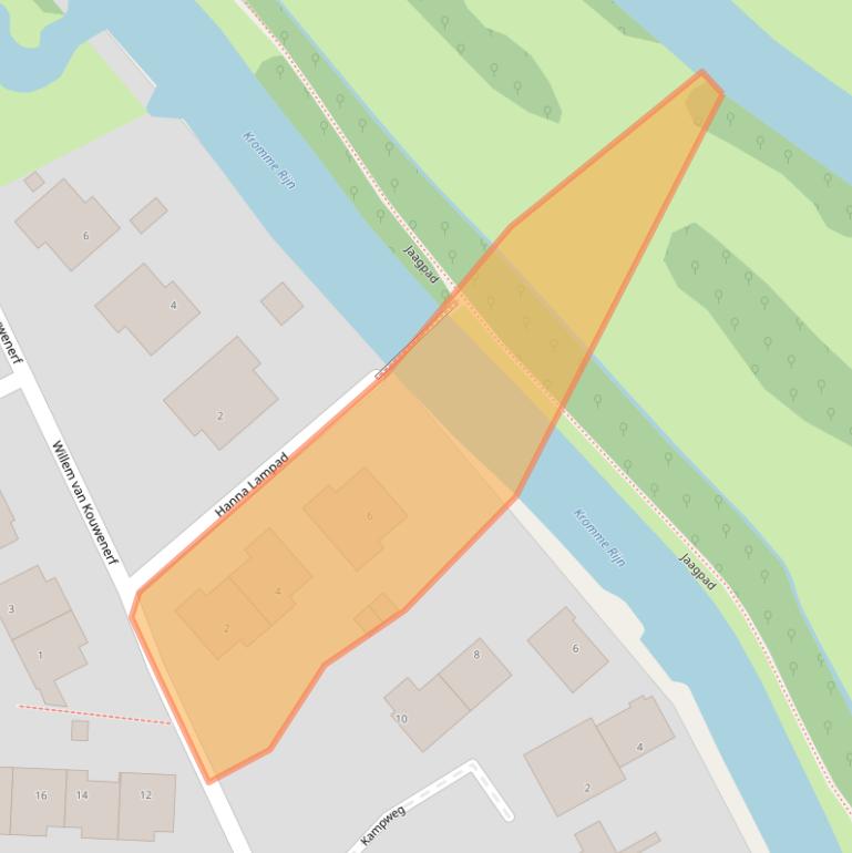 Kaart van postcodegebied 3981KG.