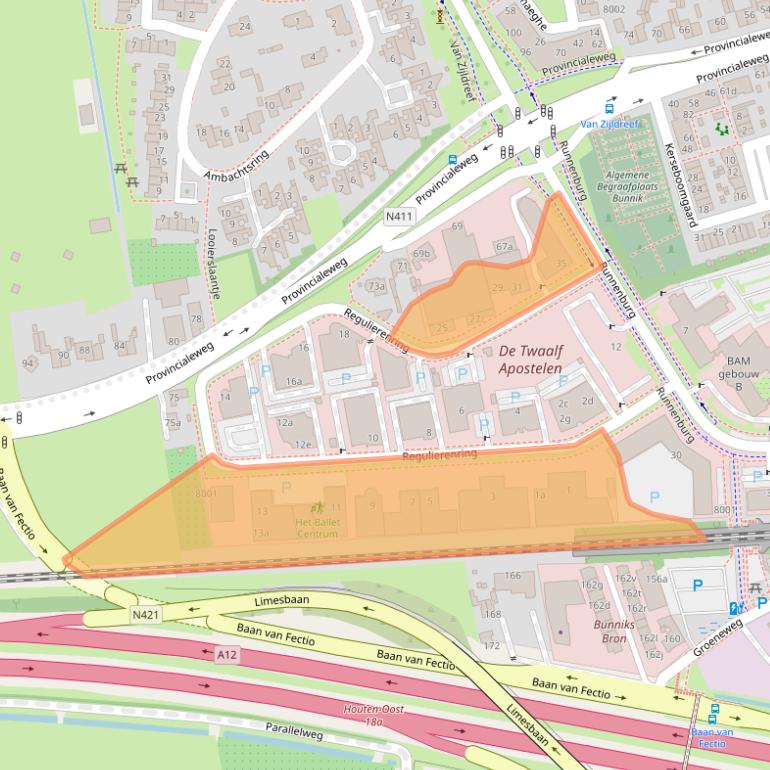 Kaart van postcodegebied 3981LA.