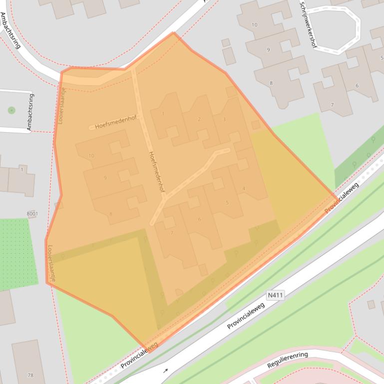 Kaart van postcodegebied 3981TC.