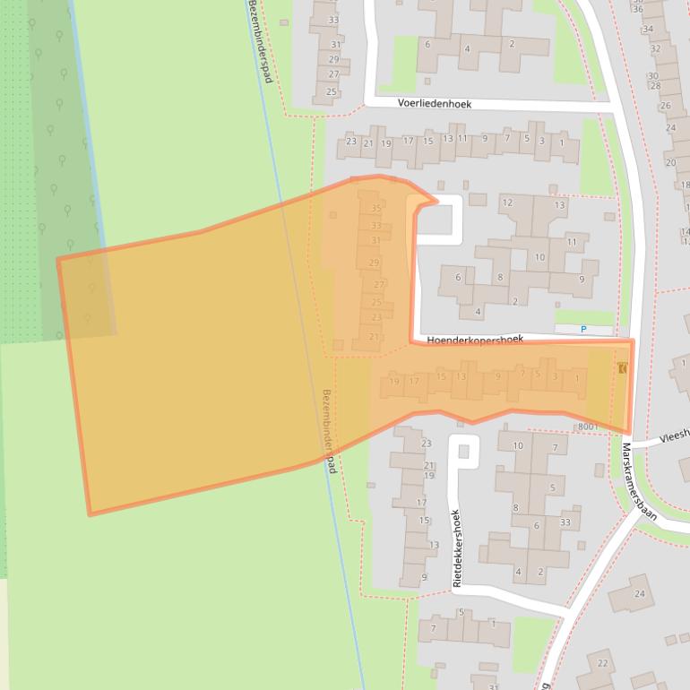 Kaart van postcodegebied 3981TD.
