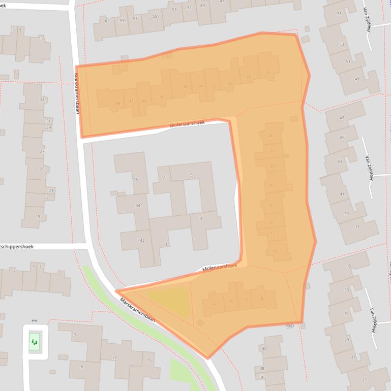 Kaart van postcodegebied 3981TM.