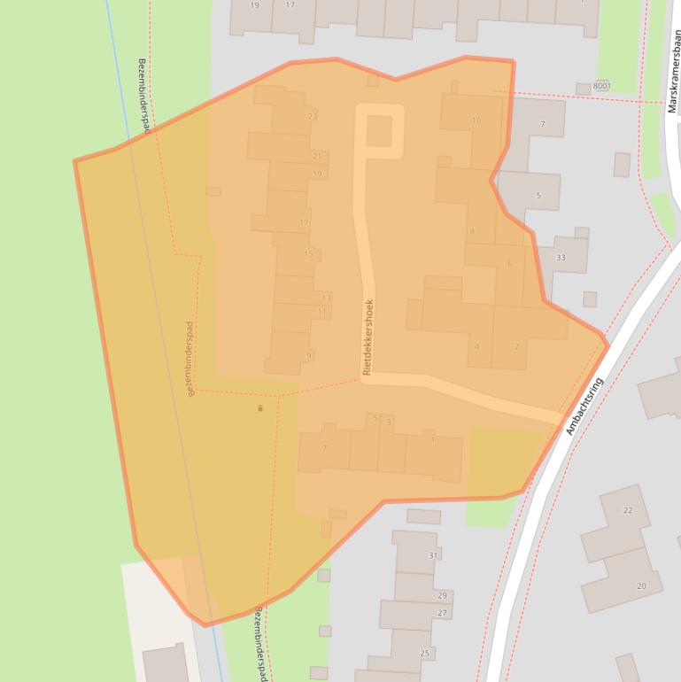 Kaart van postcodegebied 3981TN.