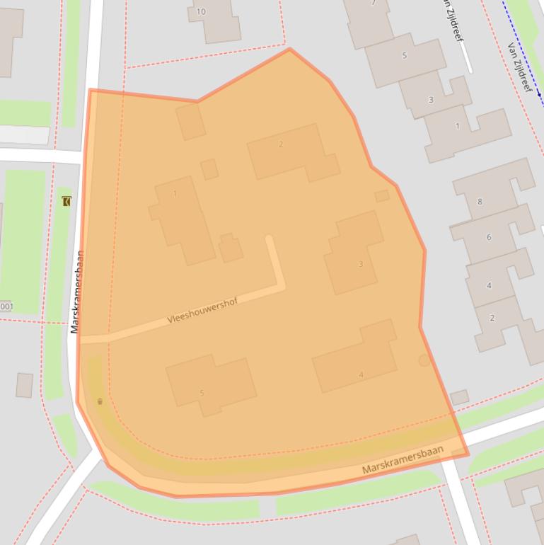 Kaart van postcodegebied 3981TR.