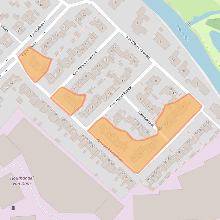 Kaart van postcodegebied 3981VA.