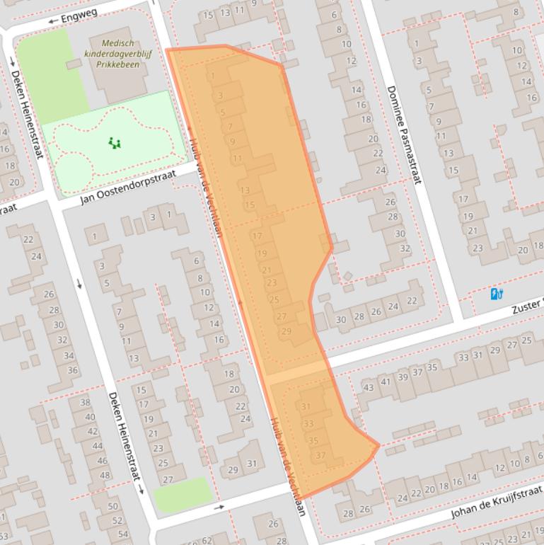 Kaart van postcodegebied 3981WB.