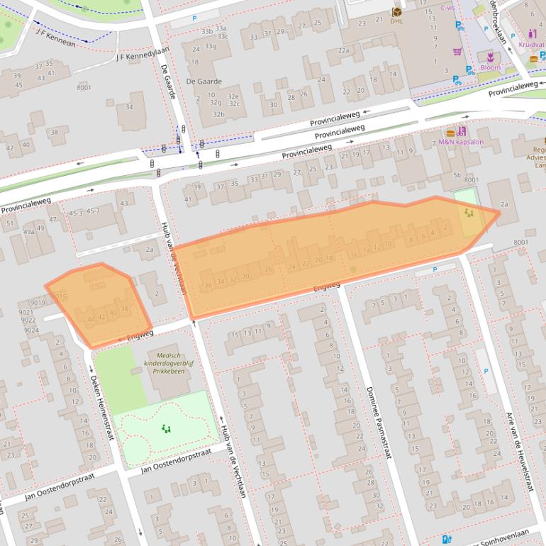 Kaart van postcodegebied 3981WE.