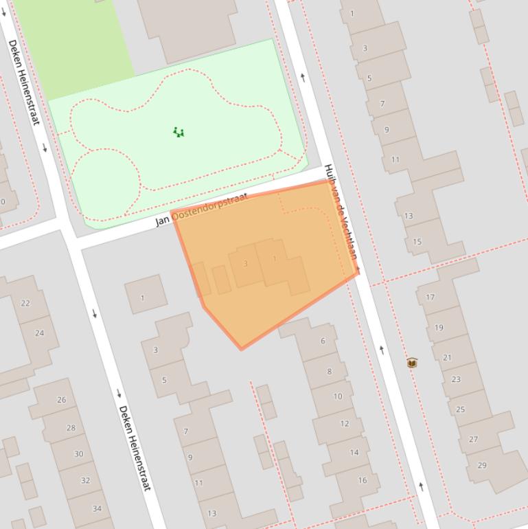 Kaart van postcodegebied 3981WK.