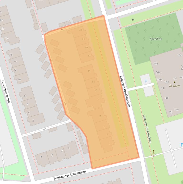 Kaart van postcodegebied 3981XA.