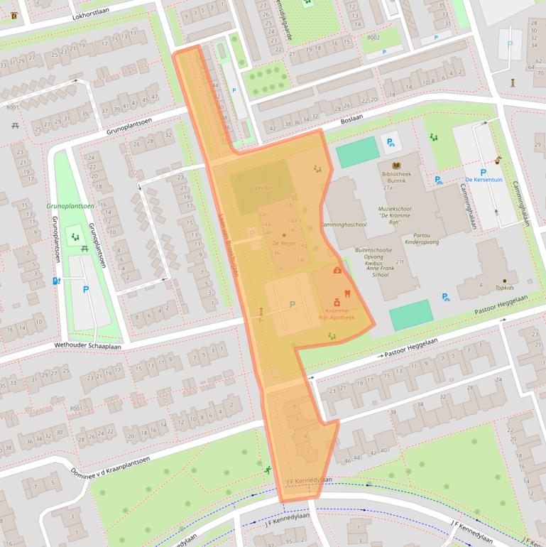 Kaart van postcodegebied 3981XB.