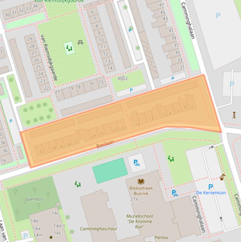 Kaart van postcodegebied 3981XD.