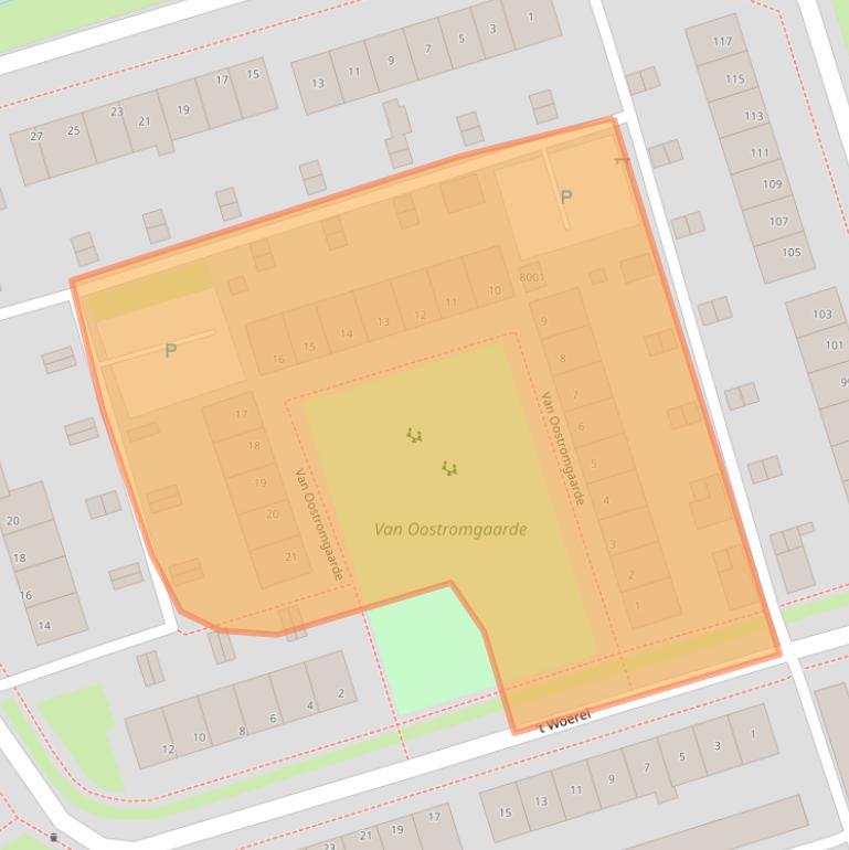 Kaart van postcodegebied 3981XN.