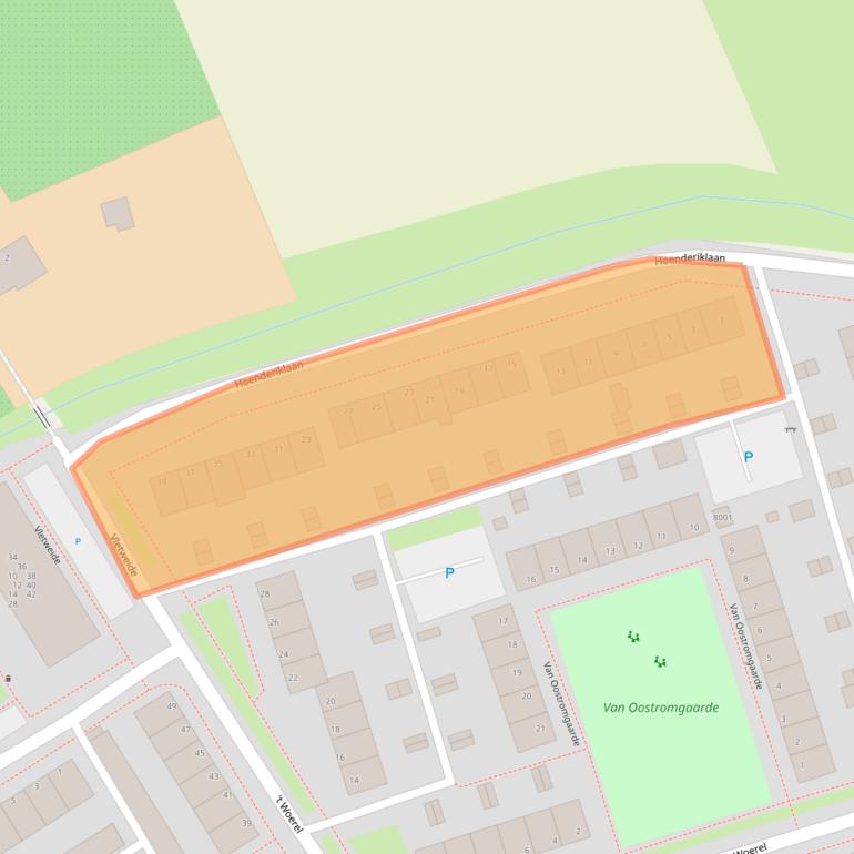 Kaart van postcodegebied 3981XP.