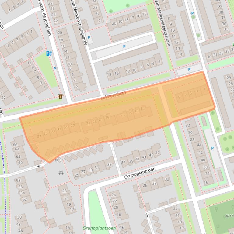 Kaart van postcodegebied 3981ZB.