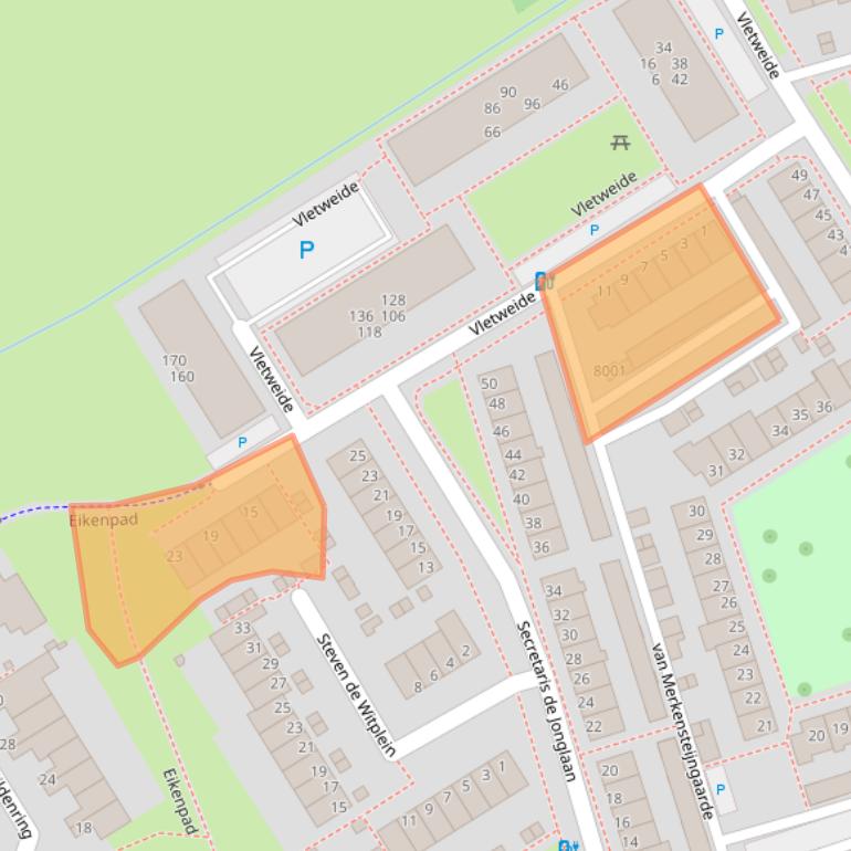 Kaart van postcodegebied 3981ZK.