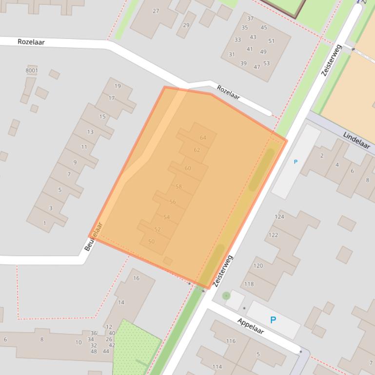 Kaart van postcodegebied 3984AC.