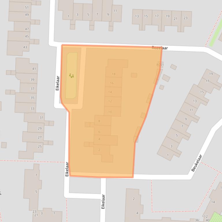 Kaart van postcodegebied 3984AH.