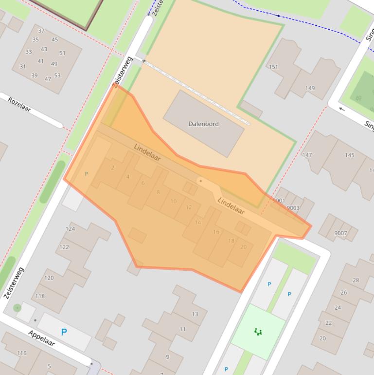 Kaart van postcodegebied 3984AK.